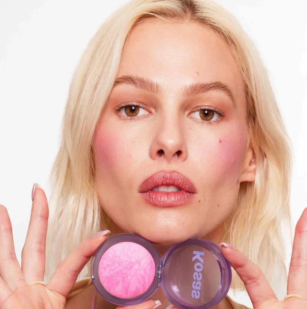 Kosas Brightening Blush & Illuminator In Butterflies (Cool Baby Pink)